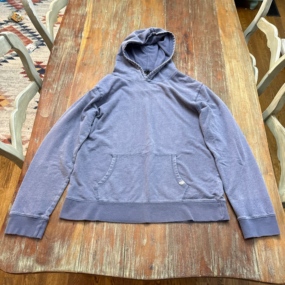 Pact Organic Blue Hoodie Pullover Sweatshirt Mens Medium